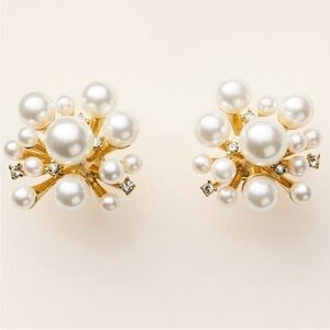 Kate Spade NY x Target Gold Tone and Faux Pearl Cluster Earrings